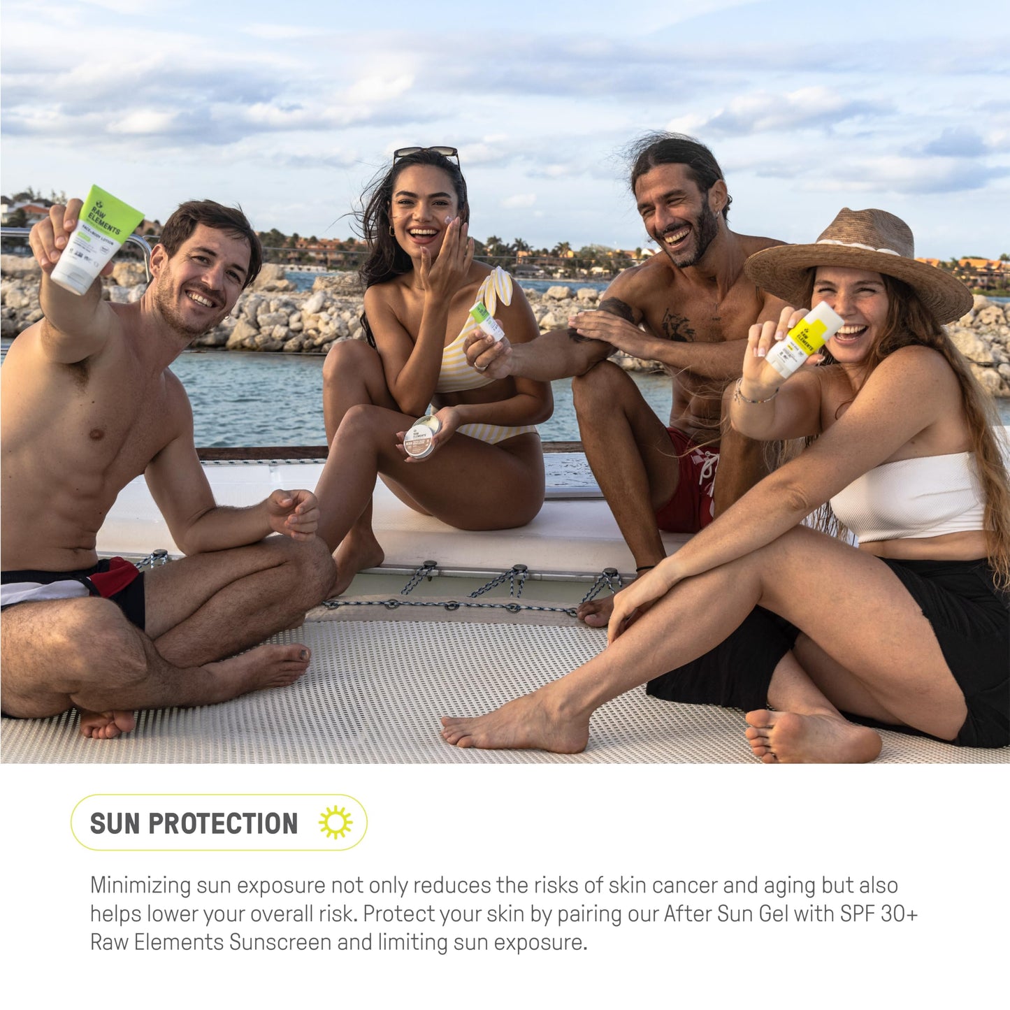 Raw Elements After Sun Body Gel Skin Care with Aloe Balls