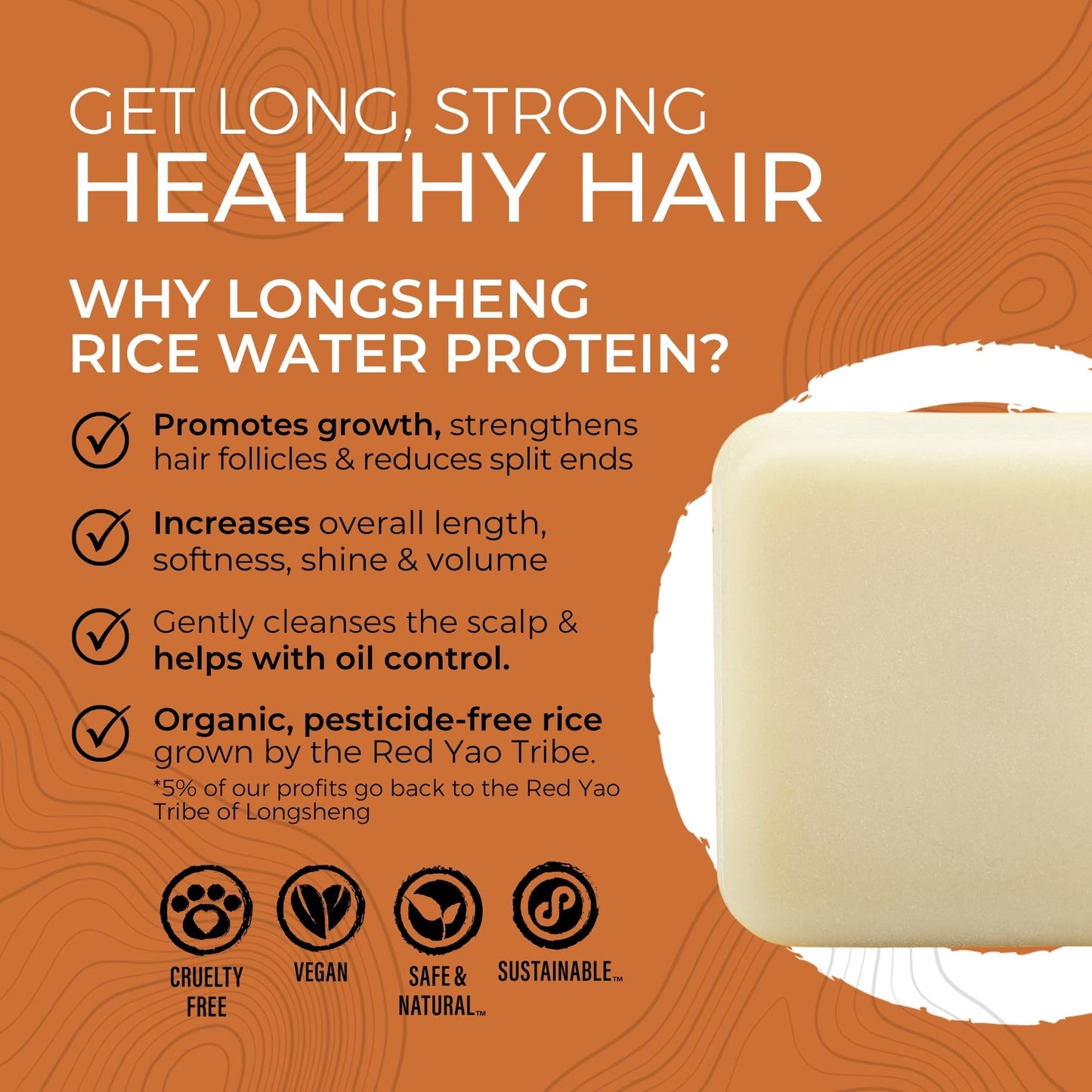 Viori Native Essence Conditioner Bar Made with Rice Water - Handcrafted All Natural Organic Conditioner