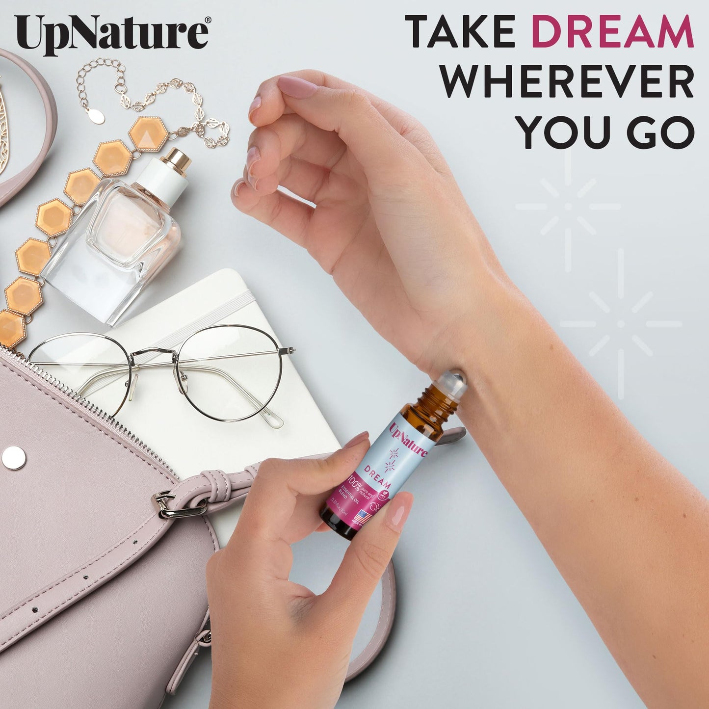 UpNature Dream Sleep Essential Oil Roll On – Natural Sleeping Blend with Lavender, Chamomile Aromatherapy Oils