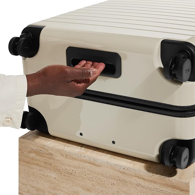 Away Large Checked Luggage, 29 Inch Hardside Suitcase with Spinner Wheels, Lightweight & Durable, TSA Lock, Salt White