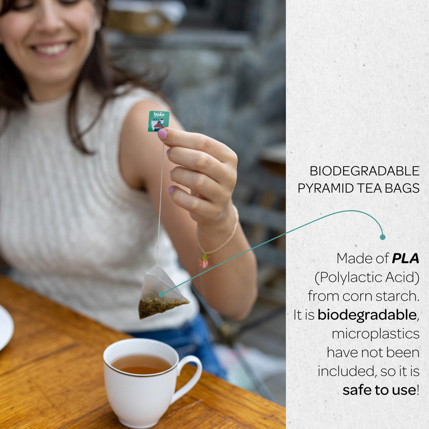 Lazika Tea Variety Pack with Lovely Presentation Box, Black, Green and Herbal Tea Sampler Gift Set, 10 Counts, Premium Collection with Pyramid Infuser Bag, Handcrafted