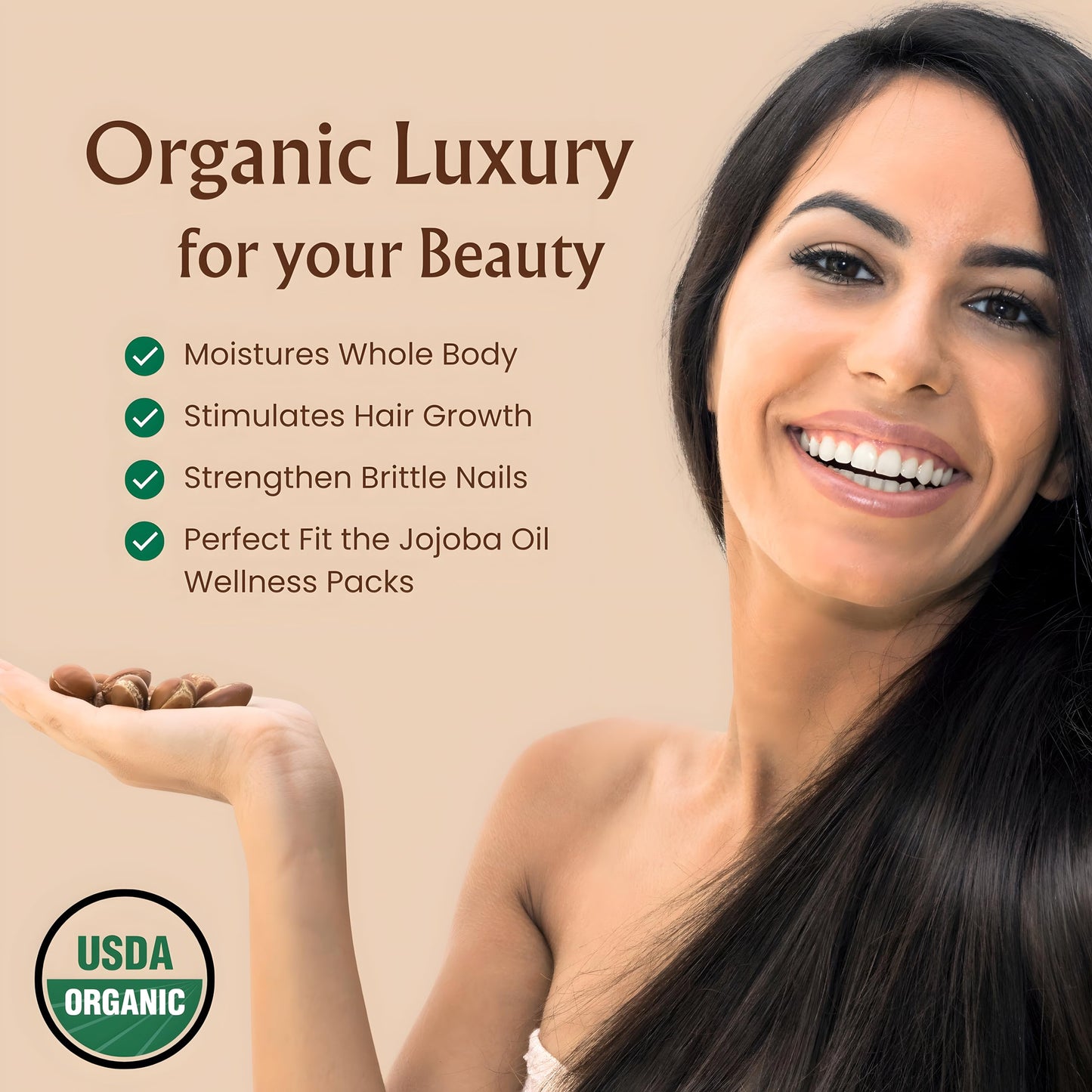 BodyJ4You Organic Jojoba Oil for Skin - USDA Organic 100% Pure Natural - Face Skin Gua Sha Facial Dermaplaning Hair Scalp Massage - Unrefined Cold Pressed Hexane Free - Base Carrier Wax - 1 Fl Oz