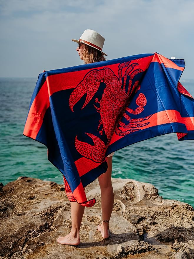 4Monster Microfiber Beach Towel Quick Dry,Super Absorbent Lightweight Travel Towel for Swimmers, Sand Free Camping Towel, Beach Towels for Pool,Swim,Water Sports,Yoga