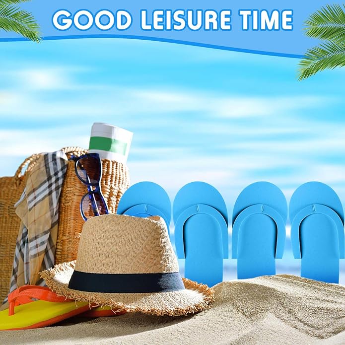 JenPen 60 Pairs Disposable Pedicure Slippers Foam Flip Flops Disposable Flip Flops Multi Color Foldable Pedicure Slippers for Guests Salon Spa Hotel Women