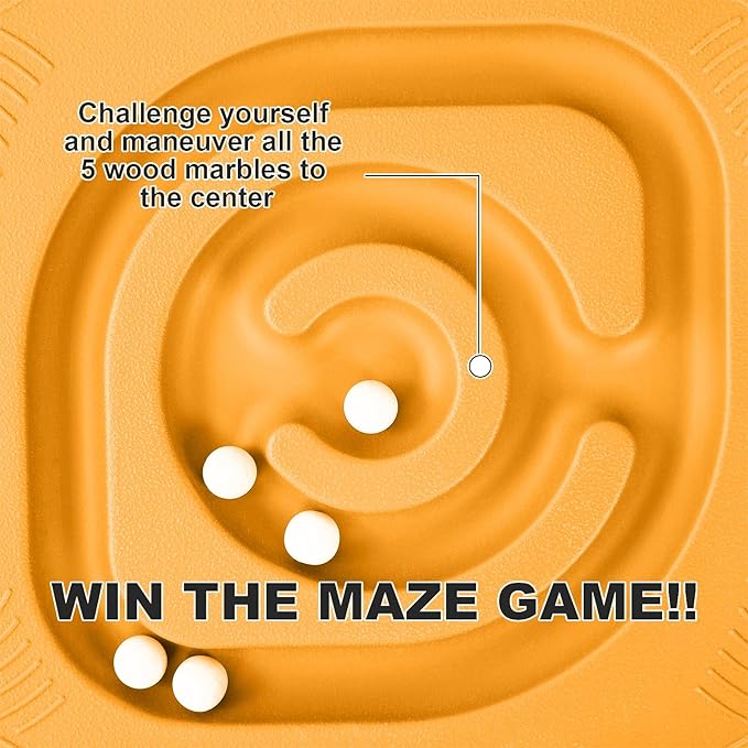 Kids Maze Balance Board - Wobble Trainer for Ski Surf Snowboard, Non-Slip Sensory Rocker Ages 3-12, Core Therapy & Skate Prep