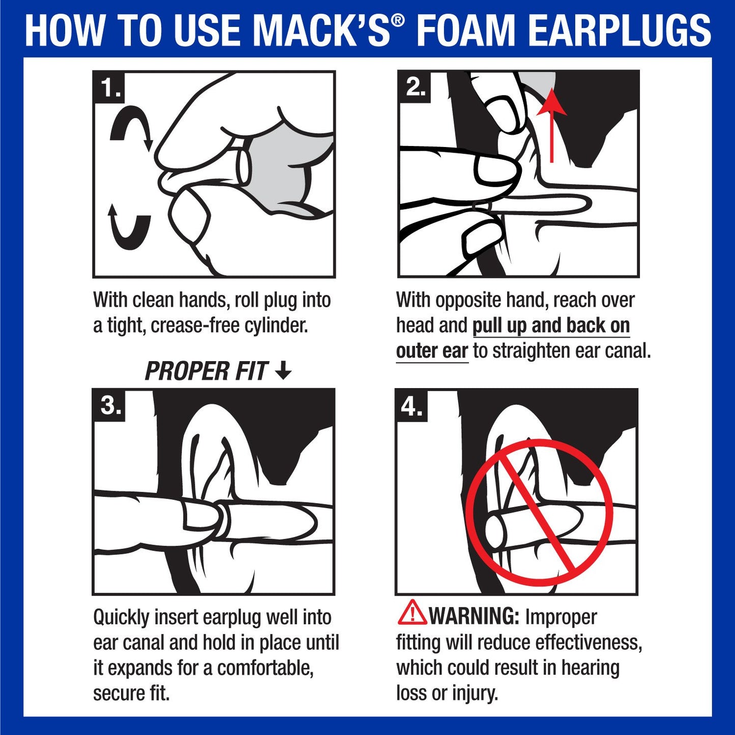 Mack’s Snore Blockers Soft Foam Earplugs, 50 Pair – 32 dB High NRR, 37 dB SNR – Comfortable Ear Plugs for Sleeping, Snoring, Loud Noise and Travel