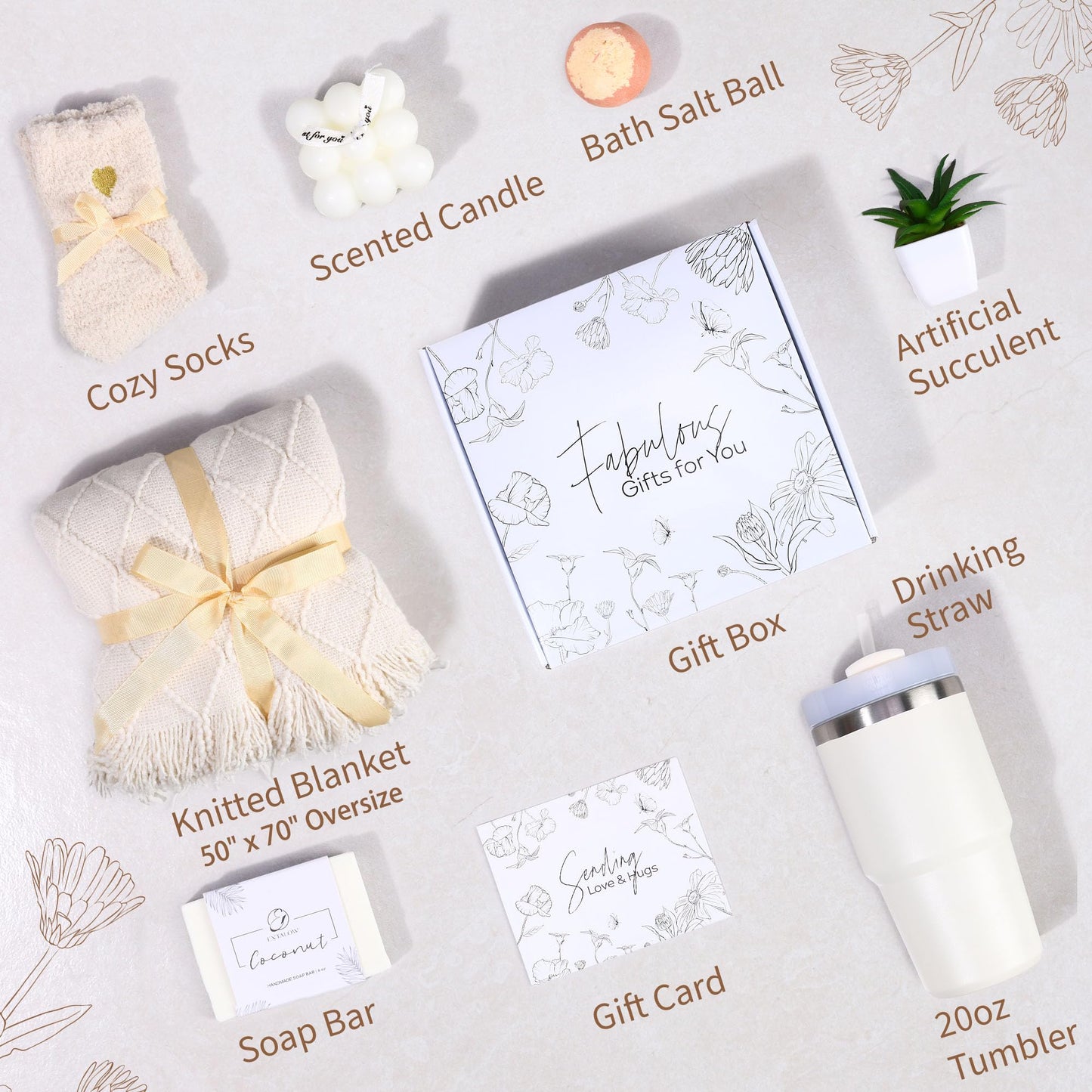 Care Package for Women Mothers Day Gifts Get Well Soon Gifts Birthday Gifts Self Care Gifts with Tumbler and Blanket Sympathy Gift for Women Gifts Basket for Her Mom Wife Sister Friend