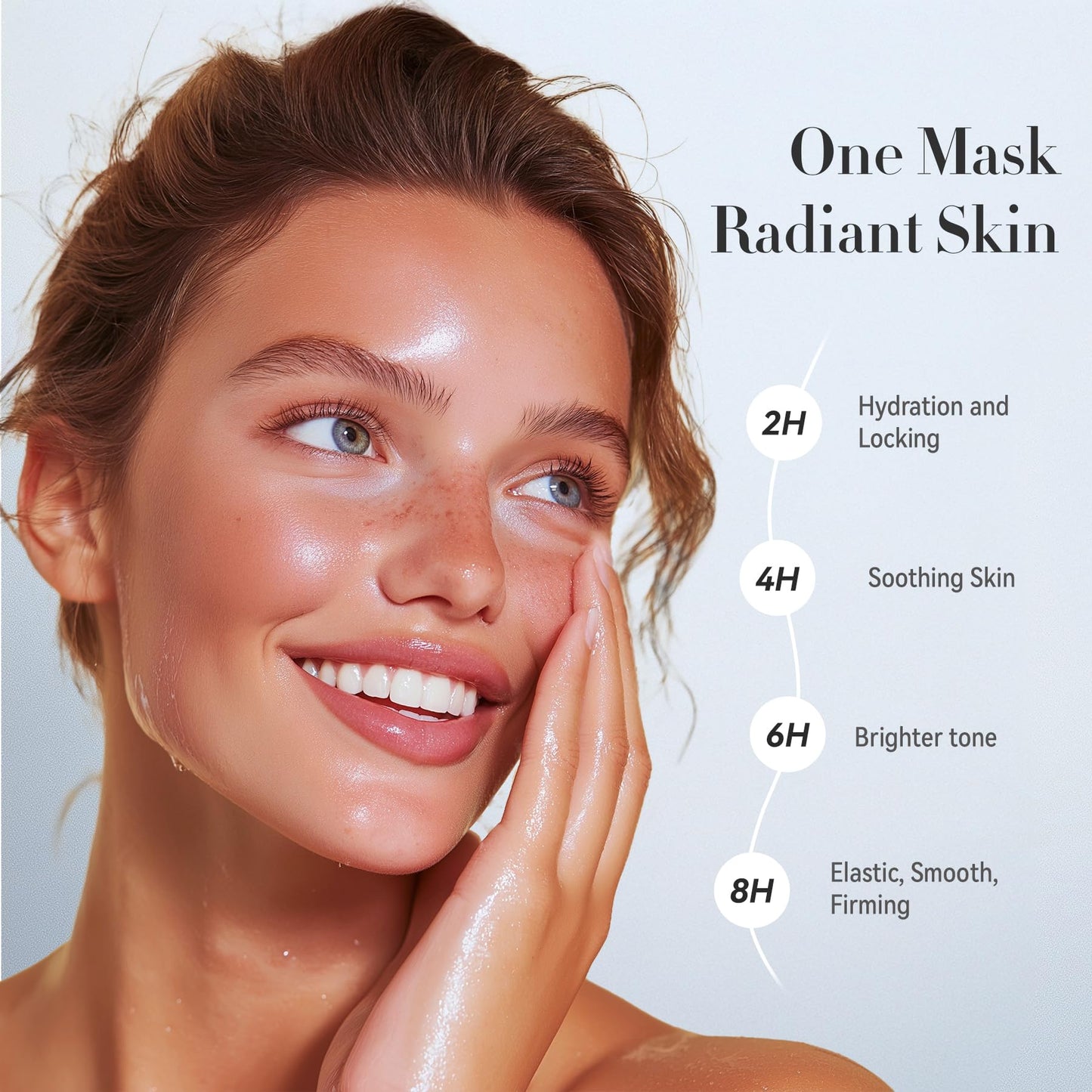 Bagavs Collagen Face Mask with Real Deep Bio-Collagen for Overnight Skin Care, Hydrating, Anti-Wrinkle, Lifting, 30g x 4ea