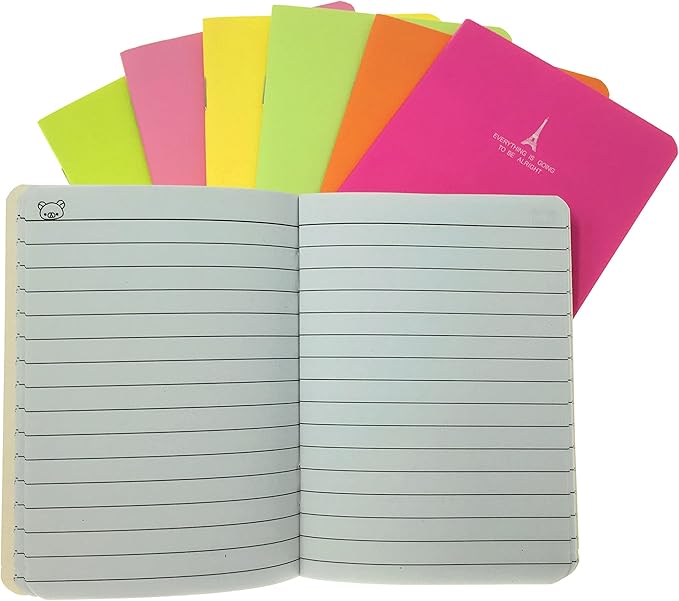 ALIMITOPIA 24pcs Mini Notebook Portable Pocket Notebook Journal Steno Memo MiniDaily NotePad,3.5X5 inches,24 sheets,College Ruled Pages(Candy Colors)