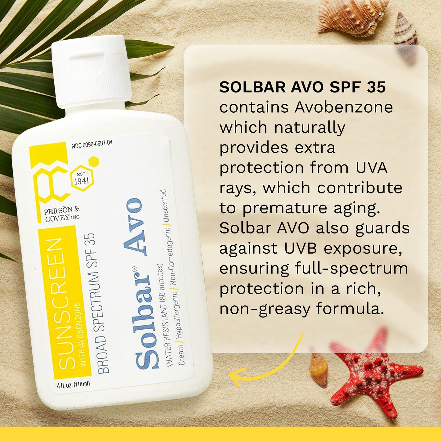 Solbar AVO SPF 35 Suncreen, 4 Oz