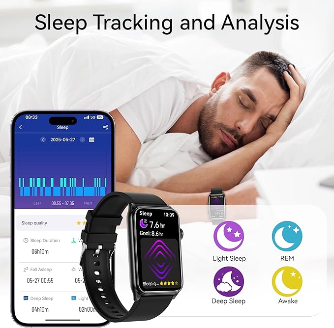 KPEP Health Fitness Watch with LED Flashlight, 24/7 Stress/Blood Pressure/SpO2/Heart Rate/Sleep Monitor, 100+ Sport Modes Calorie Counter Pedometer IP68 Waterproof Fitness Tracker for Men Women, Pink