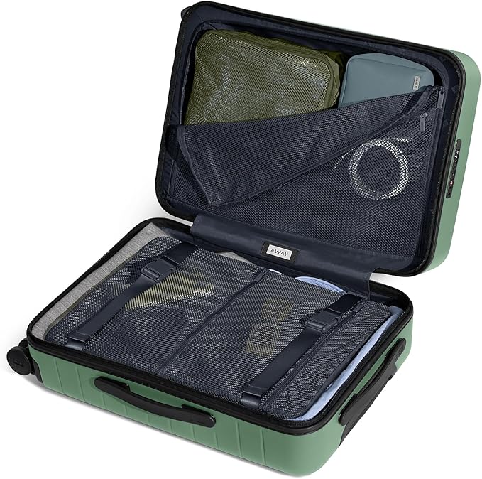 Away Bigger Carry-On Luggage, Lightweight Hardside Large Suitcase with Spinner Wheels, TSA Lock, Airline Approved, Sea Green