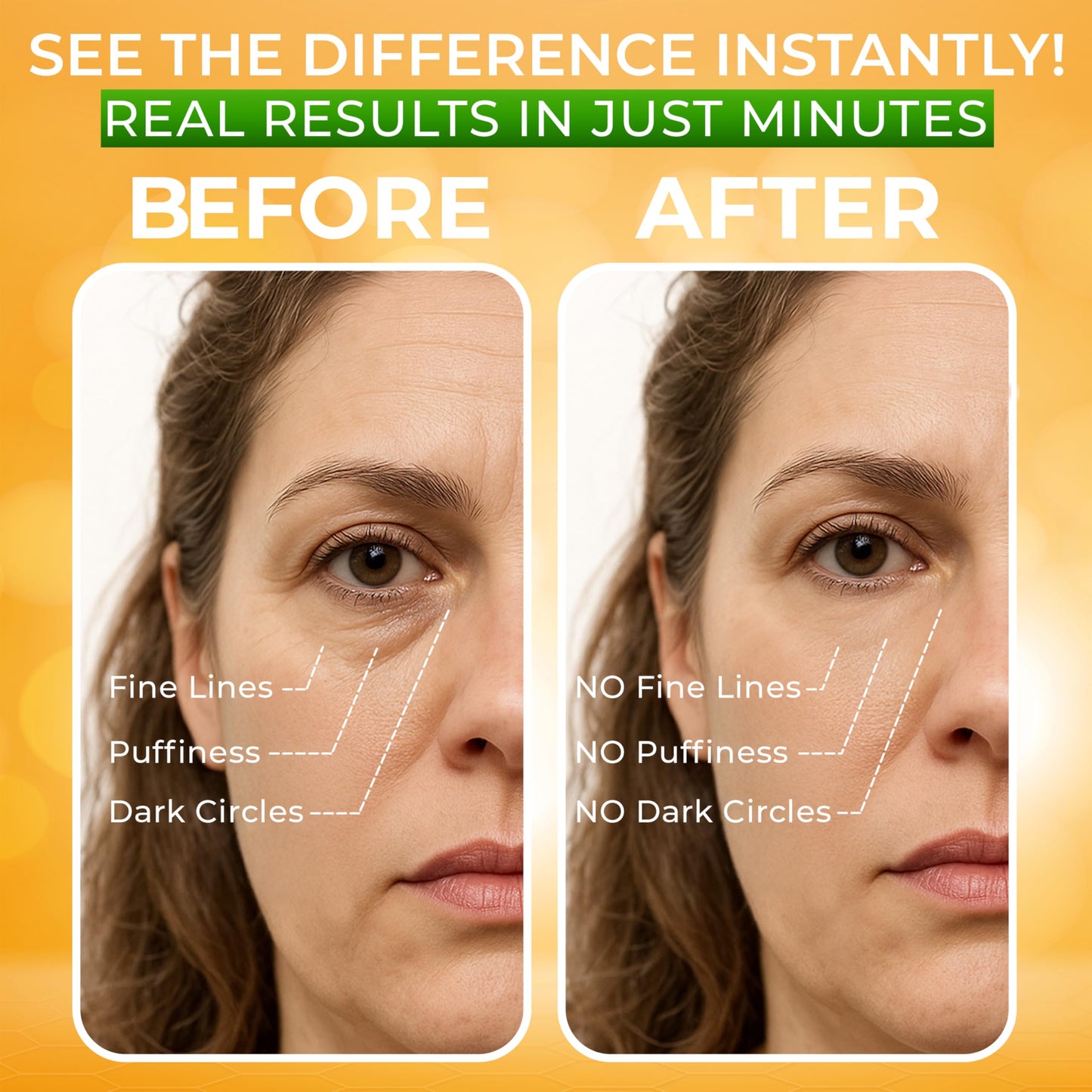 Puffy Eye Treatment Instant results – Naturally Eliminate Wrinkles, Puffiness, Dark Circle and Bags in Minutes – Hydrating Eye Cream w/ Green Tea Extract, Dead Sea Minerals by SEAMANTIKA – .8 fl.oz.