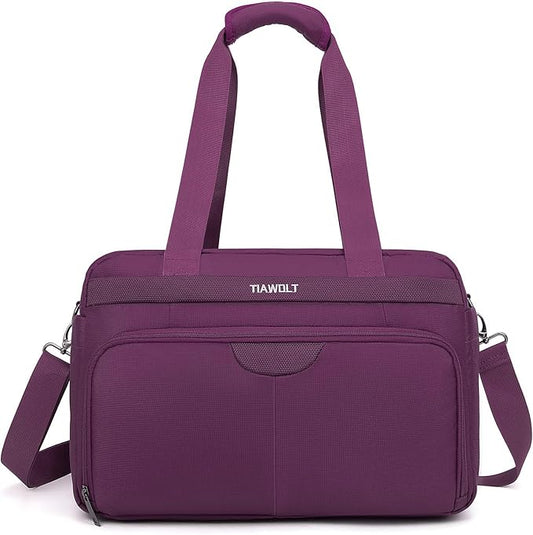 Carry-On Luggage Travel Duffle Weekender Travel Bag Men Gym Bag for Women,Overnight Bag Luggage Bag with Trolley Sleeve,Hospital Bag for Labor and Delivery,Purple