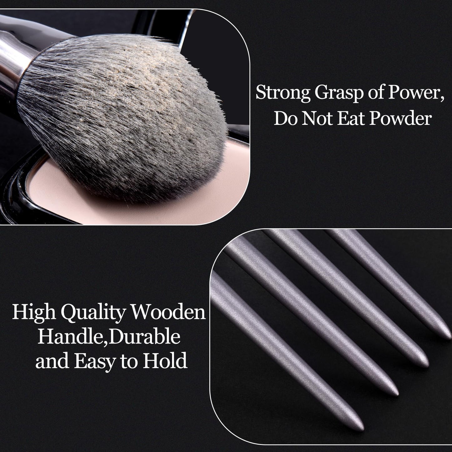 SHELWIN Professional Makeup Brush Set 14Pcs Makeup Brushes Kit Foundation Eyeshadow Powder Blending Eyebrow Eyelash Kabuki Brushes Cosmetic Brushes Travel Kits With Leather Bag Gift