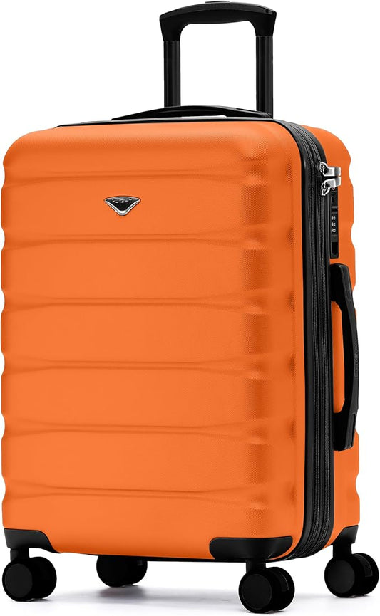 24x16x10 Expandable Carry On Suitcase Hardside TSA Lock USB C Lightweight Luggage Silent Double Spinner Wheels Maximum Overhead Carry-On Bag For Virgin & South West Approved Airlines