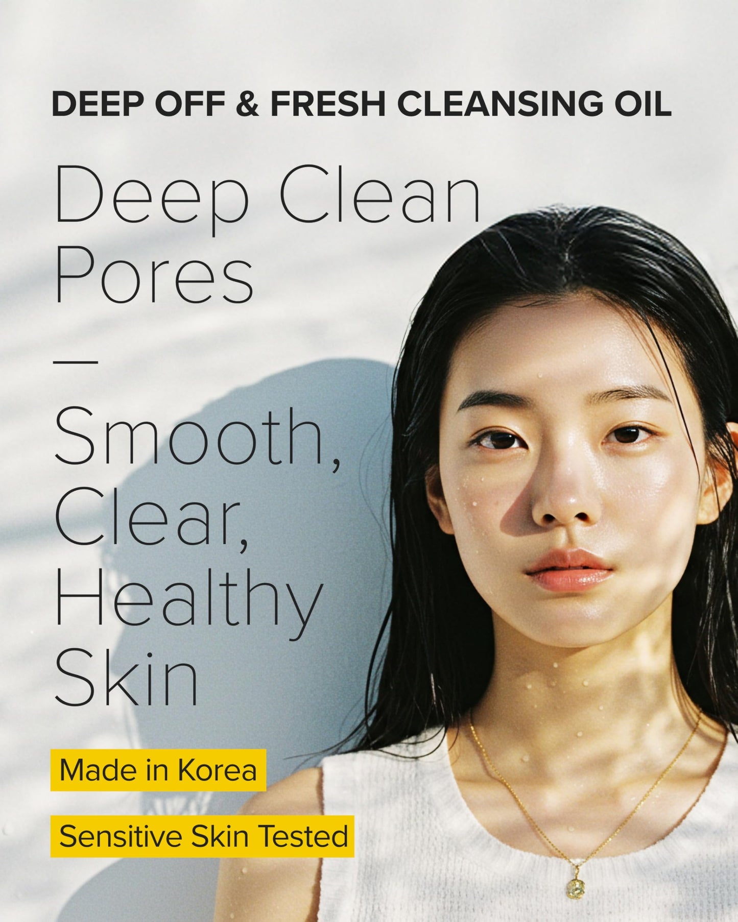 3W8L Deep Off & Fresh Cleansing Oil – Fast emulsifying Korean pore care cleanser, gentle daily makeup & sunscreen remover with Jojoba & Centella, dissolves sebum & blackheads, hydrating fresh finish