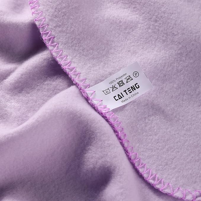 CAI TENG Fleece Throw Blankets Blanket for Couch Bed 50x60 Kids Blanket 6 Pack Warm Fleece Fabric Soft Cozy Travel Blankets & Throws Lightweight Small Wedding Gifts Yard Light Purple