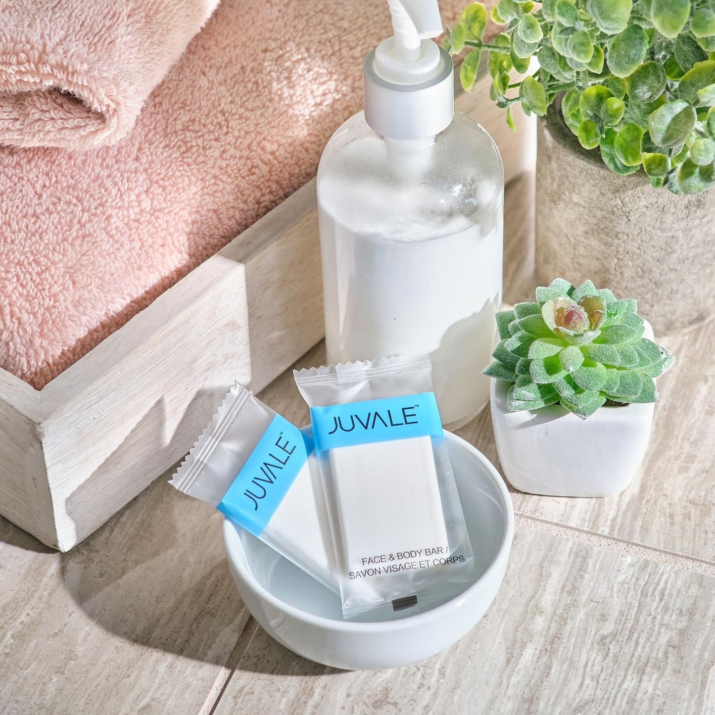 Juvale Bar Soap Bulk Set - 0.5 oz, Pack of 500 - Individually Wrapped Travel Soaps & Mini Bars for Hotel & Motel Use, Tea Tree Scent