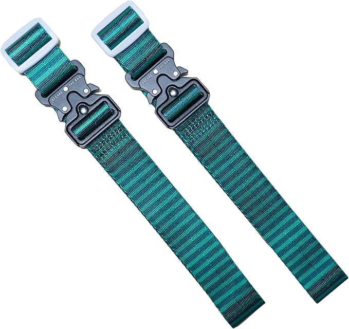 Cincha Add A Bag Luggage Strap Connectors - Connect Multiple Suitcases and Bags - Airport Travel Accessories - As Seen on Shark Tank - 2pcs (Rugby)