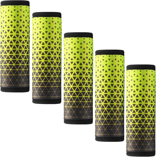 5 Pack Neoprene Luggage Handle Wraps for Suitcase Travel Luggage Tags/Identifiers/Marker/Grips (2.0 Version) (Triangle)