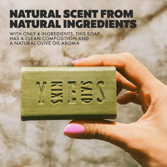 Skin Said Yes Olive Oil Soap Bar - Set of 4 - Natural Bar Soap - Fragrance Free Soap for Hydrating & Nourishing - Gentle for All Skin Types - Great for Daily Cleansing & Care