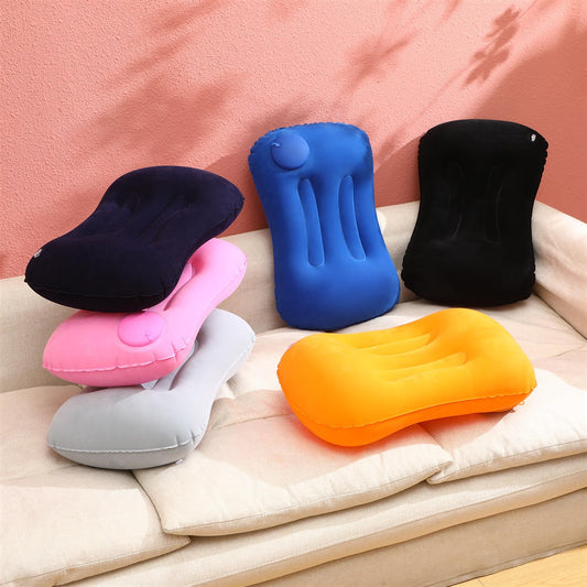 Geelin 6 Pcs Inflatable Travel Camping Pillow Portable Backpacking Pillow with Bag for Neck and Lumbar Support Hiking Sleeping Camping(Colorful)