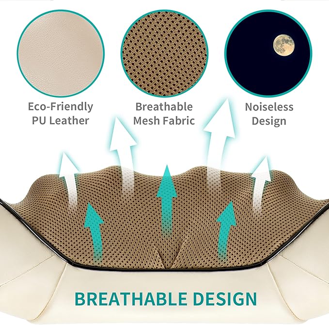 Nekteck Neck Massager for Pain Relief Deep Tissue, FSA Eligible Shiatsu Back Massager with Heating 3D Kneading Massage Pillow for Shoulder Leg Muscle, Office Home Car Use, HSA Eligible, Plug-in Use