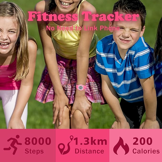 Kids Watches for Girls Boys Digital Sport Watch with Step Counter Pedometer Vibration Alarm Clock, No App Waterproof Fitness Tracker Kids Watch Boys Girls Teens Students Ages 5-16