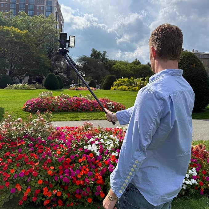 Audience Professional Mobile Creator Kit - 72" Adjustable Tripod with Monopod, LED Fill Light, Dual Lavalier Microphones, Rotating Phone Mount, Bluetooth Remote & Travel Case