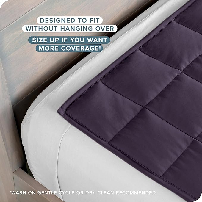 Bare Home Weighted Blanket Queen Size 20lb (60" x 80") for Adults - All-Natural 100% Cotton - Premium Heavy Blanket Nontoxic Glass Beads (Eggplant, 60"x80")