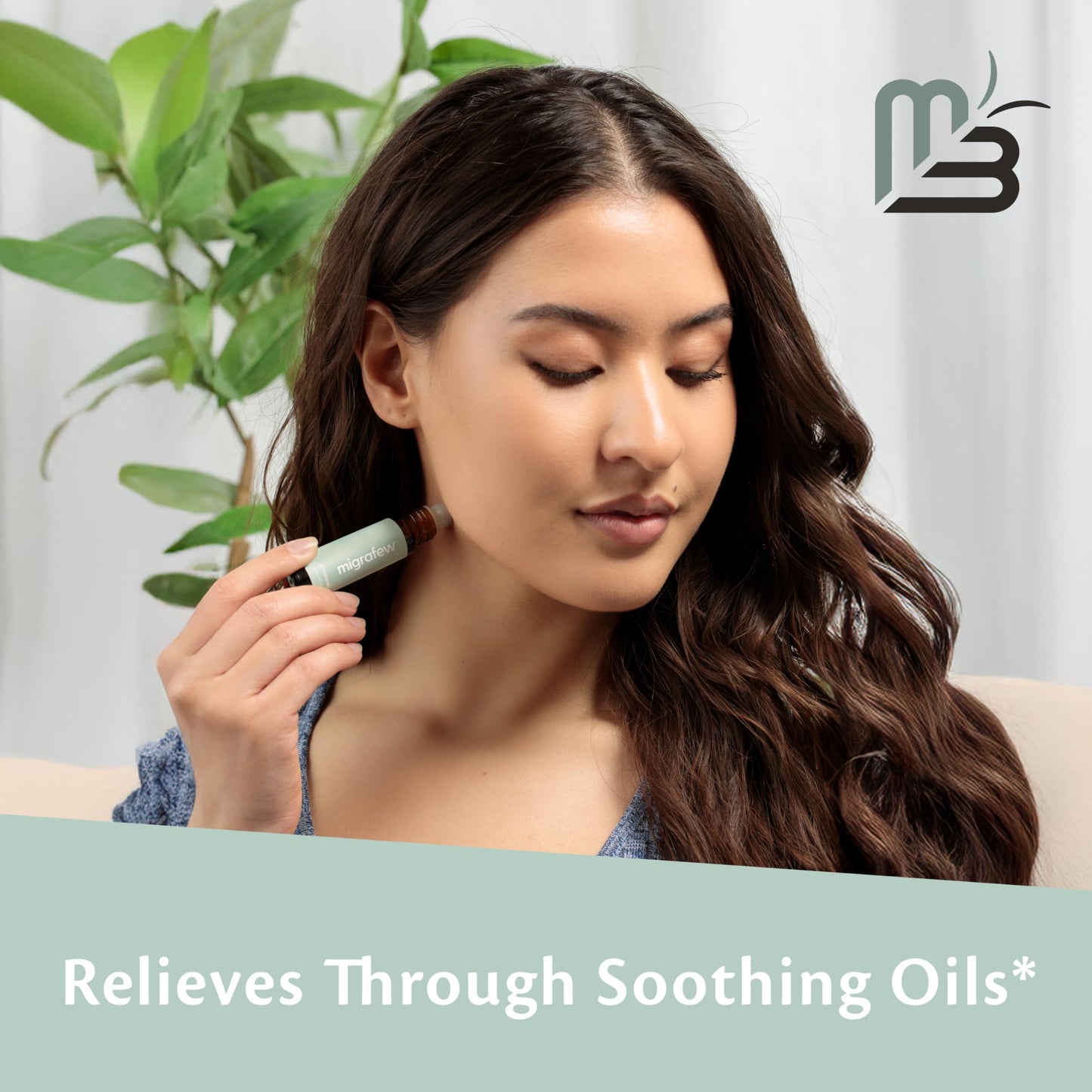 MigraFew Aromatherapy Migraine Roll On | Compact Headache Relief with Cooling Metal Roller for Head Tension and Pressure, Made with Essential Oils (Pack of 3) by M3 Naturals