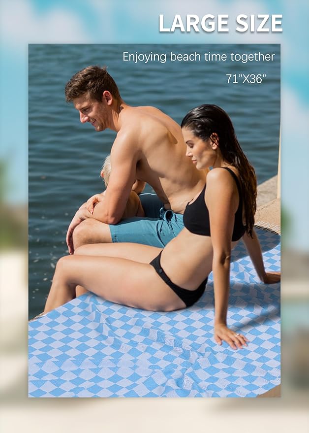 2 Packs Turkish Beach towel Blanket Bath Pool Towel Swim Supplies Swimsuit Coverups Swim Cover Ups Women Bikini Sarong Wrap Swimwear Bathing Room Accessories Clip Bag Lounge Chair Tent Umbrella