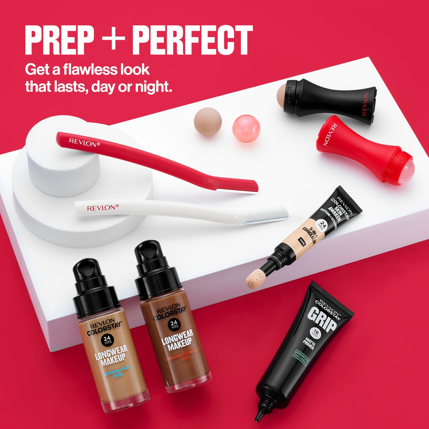 Revlon Face Roller, Oily Skin Control for Makeup, Oil Absorbing, Volcanic Reusable Facial Skincare Tool for At-Home or On-the-Go Mini Massage, 1 Count