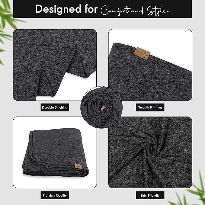 K E L O R Luxury Cooling Travel Blanket - Stretchy, Lightweight Soft & Breathable Shawl Wraps for Women