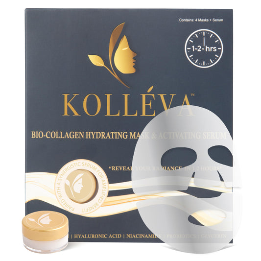 Kolléva Collagen Hydrogel Masks –Instant 2-Hour Glow | 4 Clinical Level Masks | U.S. Skincare Innovation