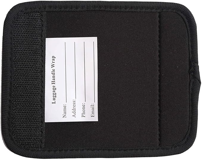 5 Pack Neoprene Luggage Handle Wraps for Suitcase Travel Luggage Tags/Identifiers/Marker/Grips (2.0 Version) (Triangle)