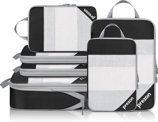 8 Set/6 Set/4 Set Compression Packing Cubes for Travel, Lightweight Vacation Travel Essentials, Travel Accessories for Suitcase Organizer Bags Set, Durable Luggage Organizer