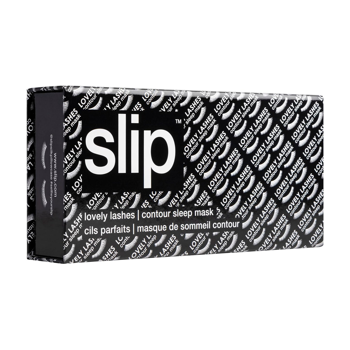 slip Contour Sleep Mask | 100% Pure Mulberry Silk, Ultra Soft | Contoured Design, Prevents Eye Pressure | Adjustable Strap, Ideal for Travel - Black