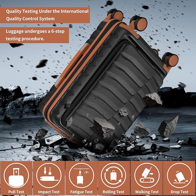 22×14×9 Airline Approved Carry On Expandable Luggage with Front Open Pocket, Spinner Wheels, ABS+PC Hardshell Small 20inch Suitcase with Protective Cover and Luggage Tag, Black