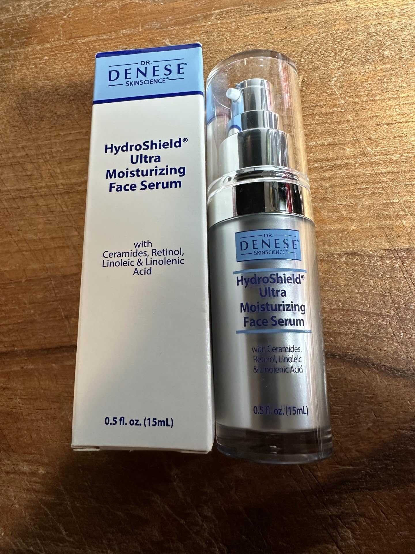 Dr. Denese SkinScience HydroShield Ultra Moisturizing Face Serum Locks In Moisture with Retinol & Ceramides - Reduce Appearance of Wrinkles, Increased Hydration & Tightness - Cruelty-Free - .5oz