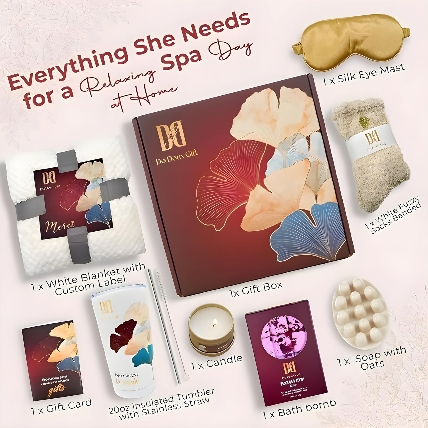 Happy Birthday Gifts for Women Mom Her Friend Sister Wife Grandma, Self Care Gifts Get Well Gifts Unique Relaxing Spa Gift Basket Set, Mothers Day Gifts for Mom Wife Grandma Daughter Friends Sister