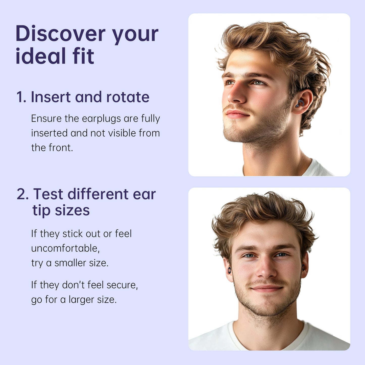 Ear Plugs for Sleeping Noise Cancelling, Reusable Silicone Earplugs for Sleeping, Noise Reduction, Deep Focus, Travel, High Fidelity Hearing Protection, 30dB Noise Reduction（Black）