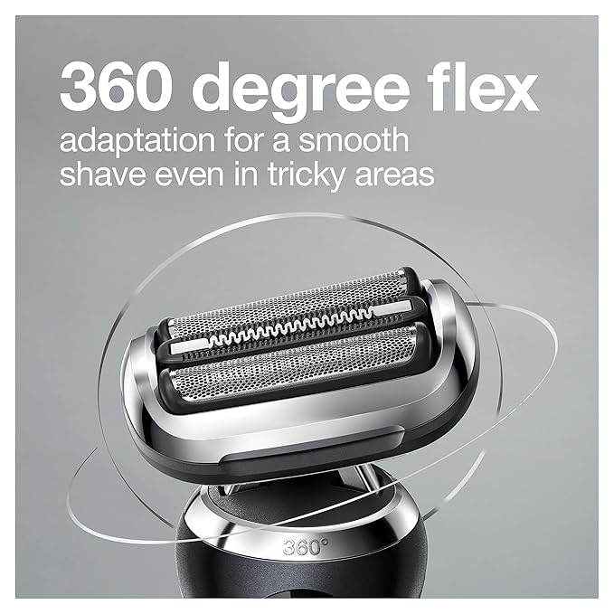 Braun Series 7 7075cc Electric Razor for Men with SmartCare Center, Beard Trimmer, Wet & Dry, Rechargeable, Cordless Foil Shaver, Black