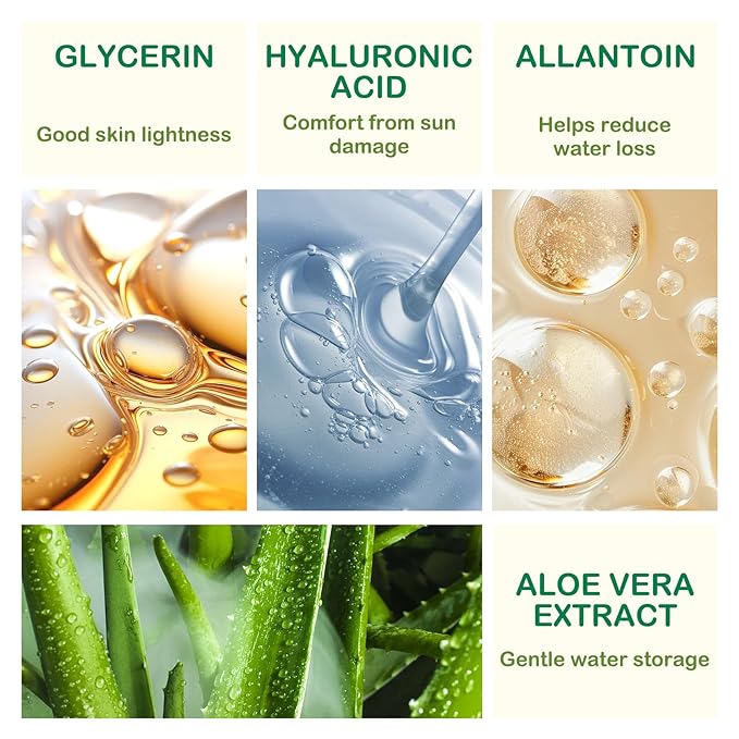 16PCS Travel Size Aloe Vera Gel,Organic Aloe Vera Gel for Face & Body,Hydrating After Sun Care Lotion,Moisturizing After Sun Care Lotion Set for All Skin Type, 1.05 Oz