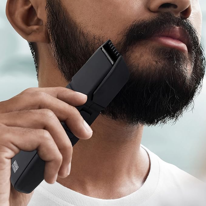 CHARGEWORX Groom Essentials All-in-One Hair and Beard Trimmer for Men - Face & Body Trimmer Kit with Precision Blades, Cordless, Battery-Operated