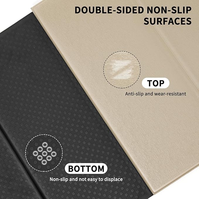 8mm Extra Large Foldable Yoga & Fitness Mat(74" x 31.5" x 0.32"), Double-Sided Non Slip & Lightweight Pilates Mat, Thick Wide Exercise Mats for Woman Man Kids, Portable Workout Mats for Travel, Studio or Home Use