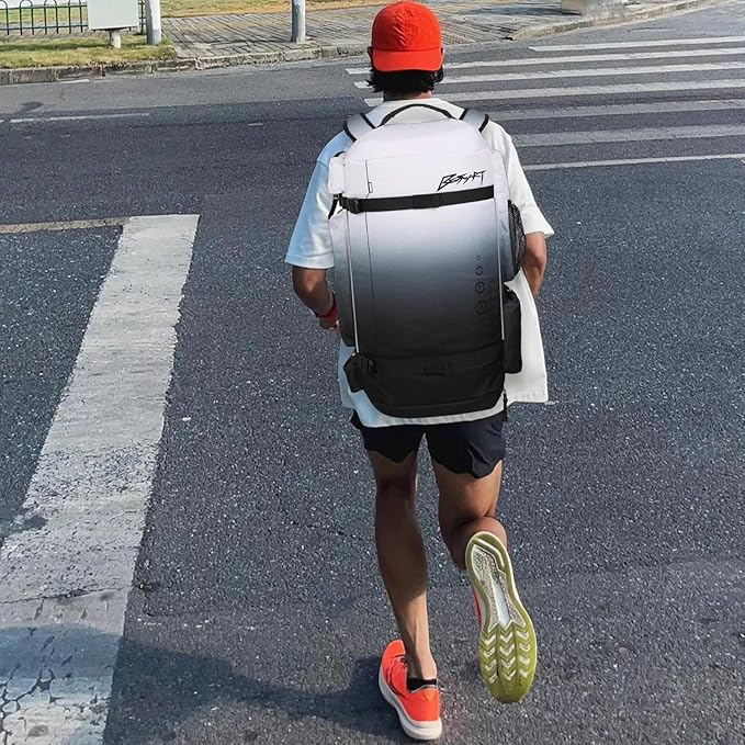 BE SMART 40L Extra Large Gym Backpack for Men, Big Gym Bag with Shoes Compartment, Waterproof Heavy Duty Duffel Bags, Men's Workout Backpacks for Outdoor Sport,Hiking,Camping,Travel