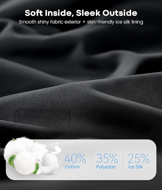 MUSICOZY Sleep Headphones, Bluetooth 5.4 Sleep Mask, Washable Zipper Eye Mask with HD Stereo Speakers, Cooling Ice Silk Fabric, 14H Playtime Wireless Headband Headphones for Side Sleepers