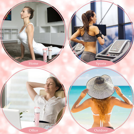 2 Pieces Handy Nano Mist Sprayer with Skin Analyzer Moisture Tester Portable Nano Facial Mister Face Steamer Atomization Mini Eyelash Extensions USB Rechargeable Moisturizing & Hydration for Skin Care